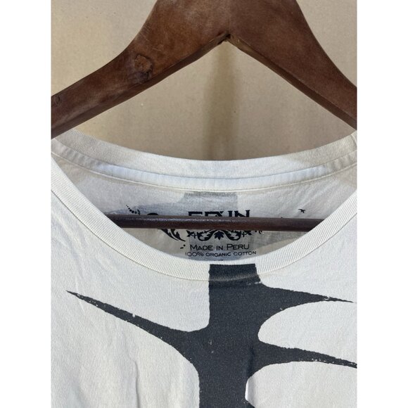 NWT Edun White T-Shirt (Made in Peru, Size L) - Picture 3 of 4